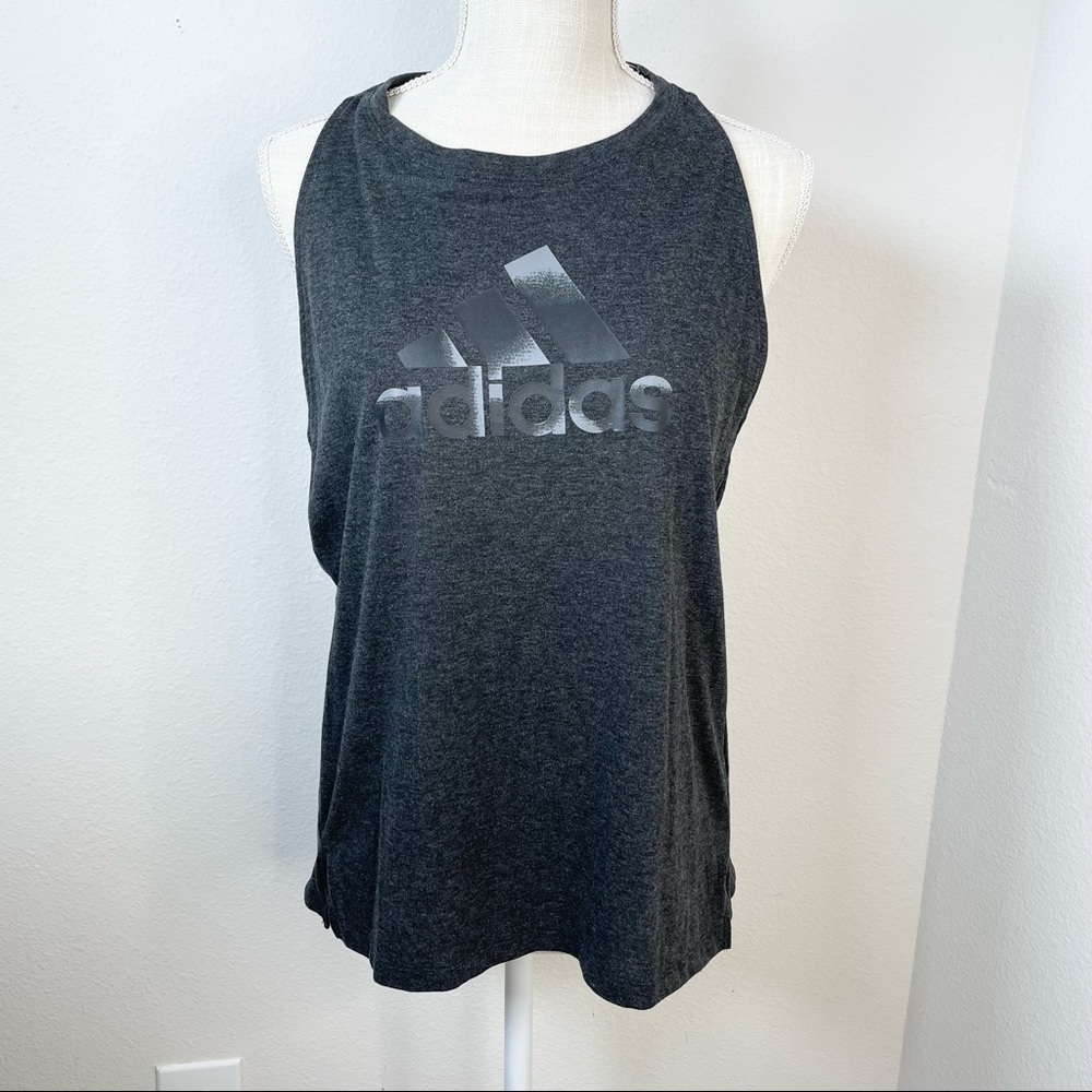 Adidas Grey Racerback Tank Top Sz XL